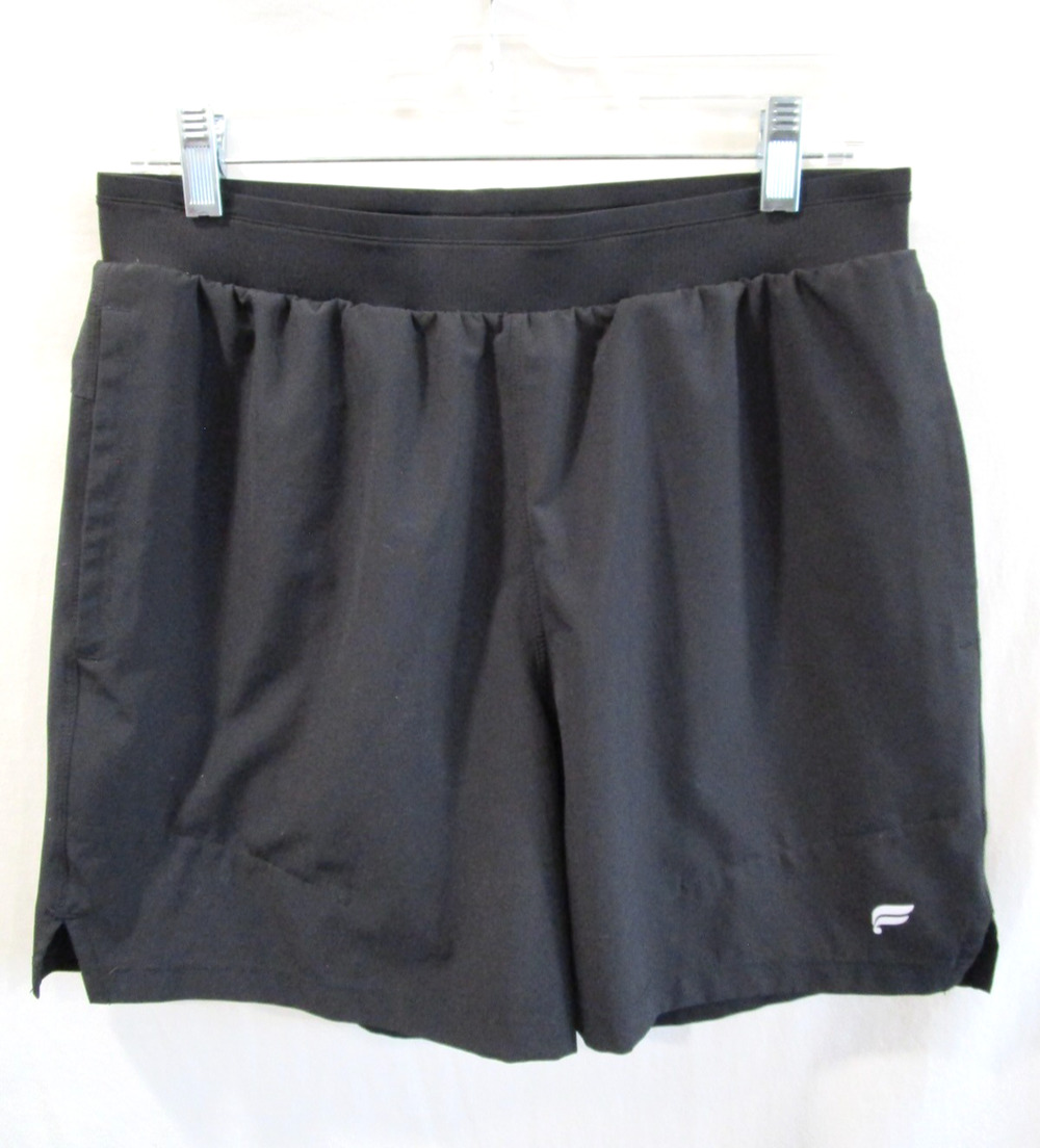 Fabletics Black Pull On Elastic Waist 5" Inseam Lined Athletic Shorts Men Sz M
